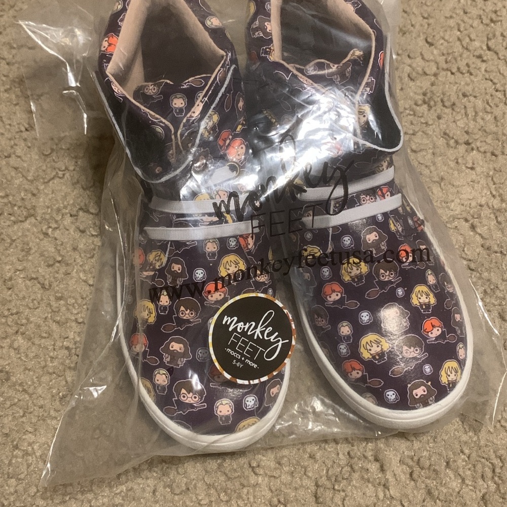 Monkey Feet Purple Harry Potter High Top Sneakers